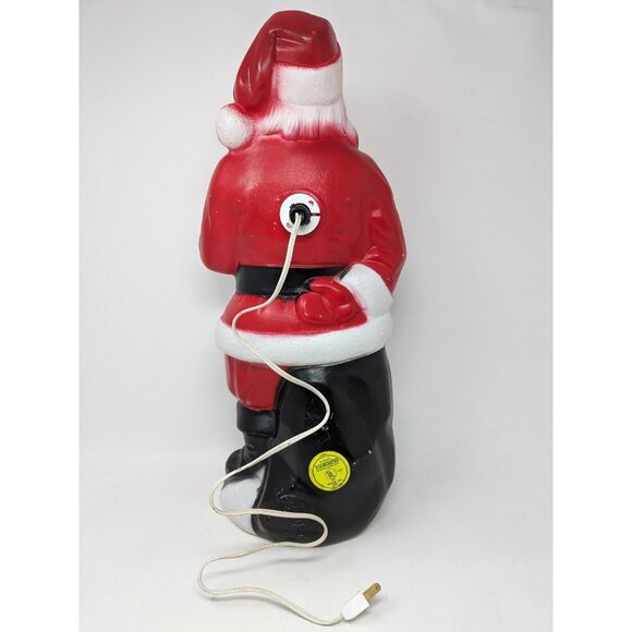 VTG 1969 Empire Santa Claus Lighted Blow Mold w/ Bell & Sack 19” ~ Made In USA - Picture 9 of 12